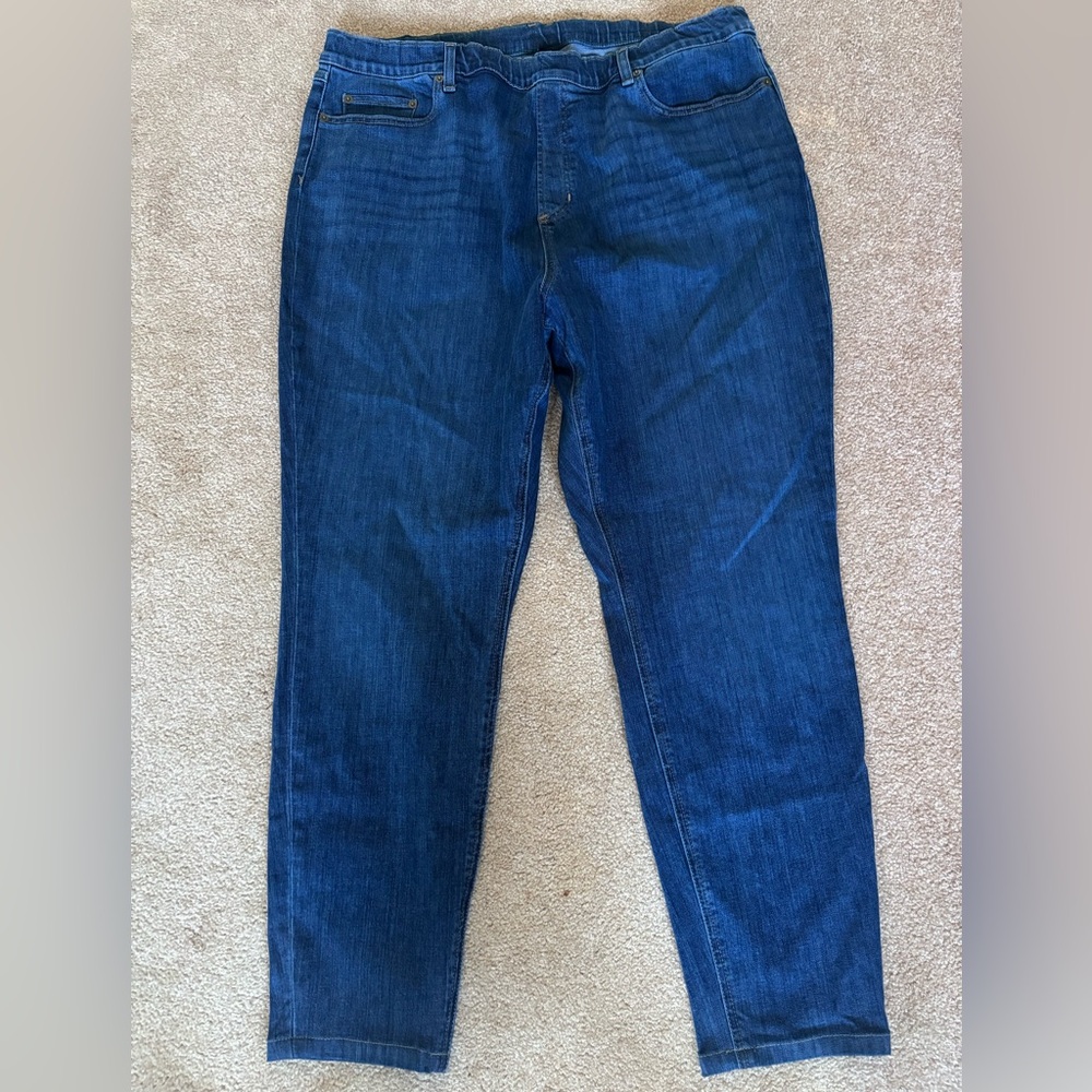 L L Bean Women's BeanFlex® Jeans, Mid-Rise Skinny-Leg Pull-On